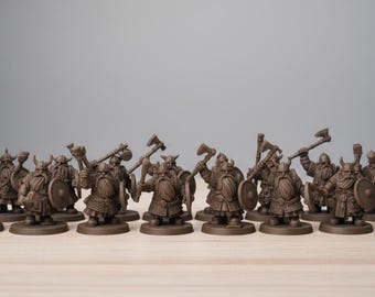 Viking Dwarf Warrior STL Bundle for 3D Printing - Mega Army Miniature Collection File