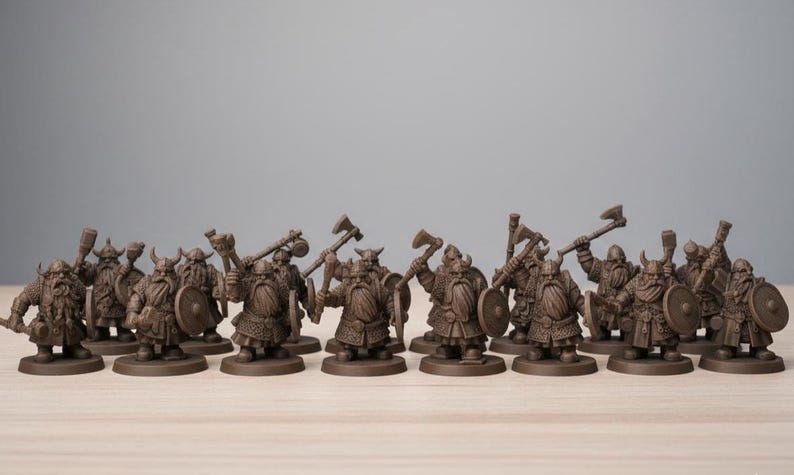 Viking Dwarf Warrior STL Bundle for 3D Printing - Mega Army Miniature ...