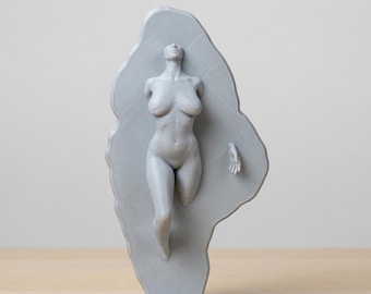 3D Woman Relief STL Model for 3D Printing (Digital File)