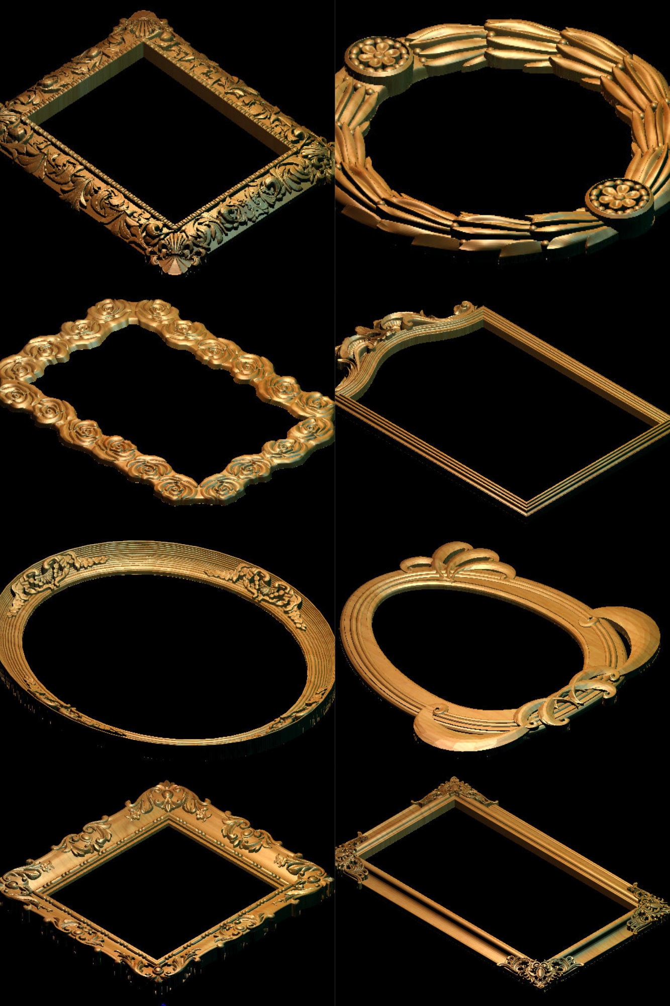 3D Ornate Frame Models, STL Digital Download for Printing - Etsy