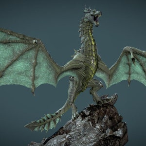 Modello di drago stl 3D, file di disegno del drago stl 3D, stl per la stampa, stampante 3D, macchina da stampa, stampante digitale, modello di figura per stampante 3D, modello stl