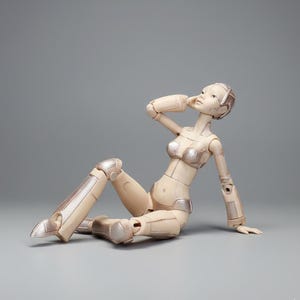 Model 3D STL ruchomego robota żeńskiego do drukarki 3D