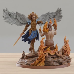 3D STL Engel/Krieger Model: Fantasy Figur für 3D Druck