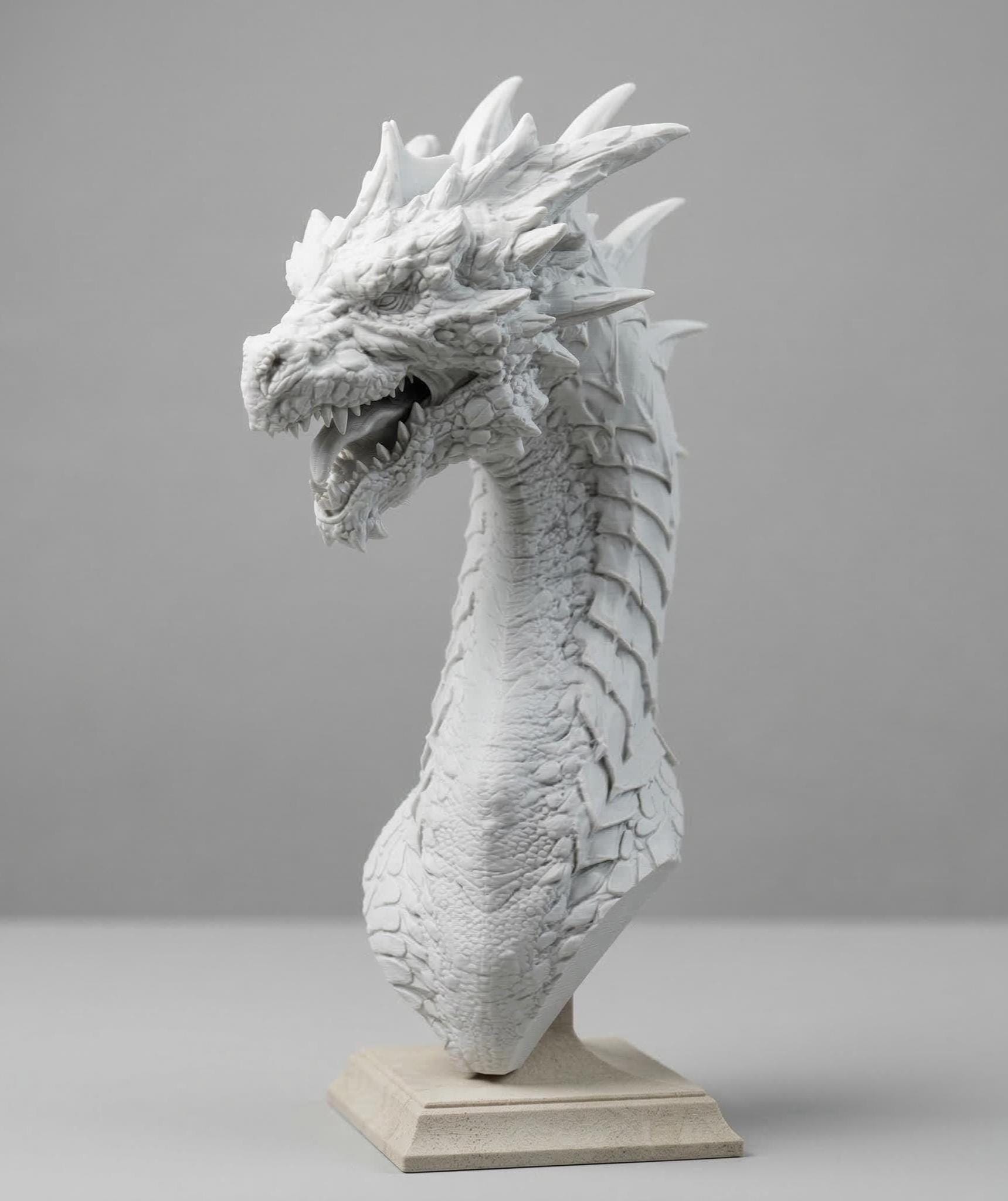 High Detail Dragon Bust 3D STL File | Fantasy Tabletop Figure (digital ...