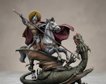 Knight and Dragon 3D STL Modell zum Drucken (Digitaler Download)