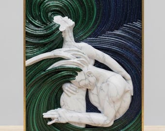 3D Woman Relief STL Model: CNC Router File, Wood Carving, Wall Decor