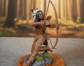 Native American Archer 3D STL Model for Printing