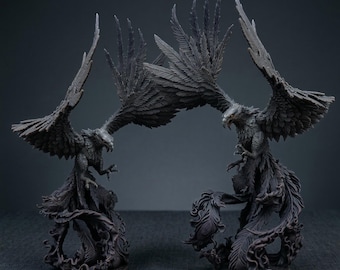 Phoenix Rising 3D STL Model | Mythical Bird Sculpture, High Detail (Digital Download)