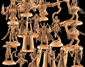 3D Warrior-set: STL-model voor 3D-printen (digitaal bestand)
