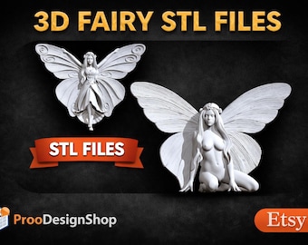 Fairy Figures STL Bundle for 3D Printing - Fantasy Miniature Collection for Home Decor