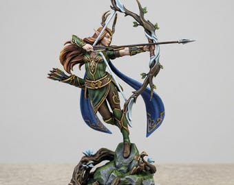 3D Elf Archer Figure STL Model for 3D Printing