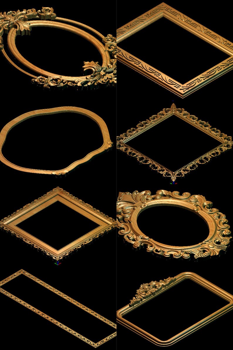 3D Ornate Frame Models, STL Digital Download for Printing - Etsy