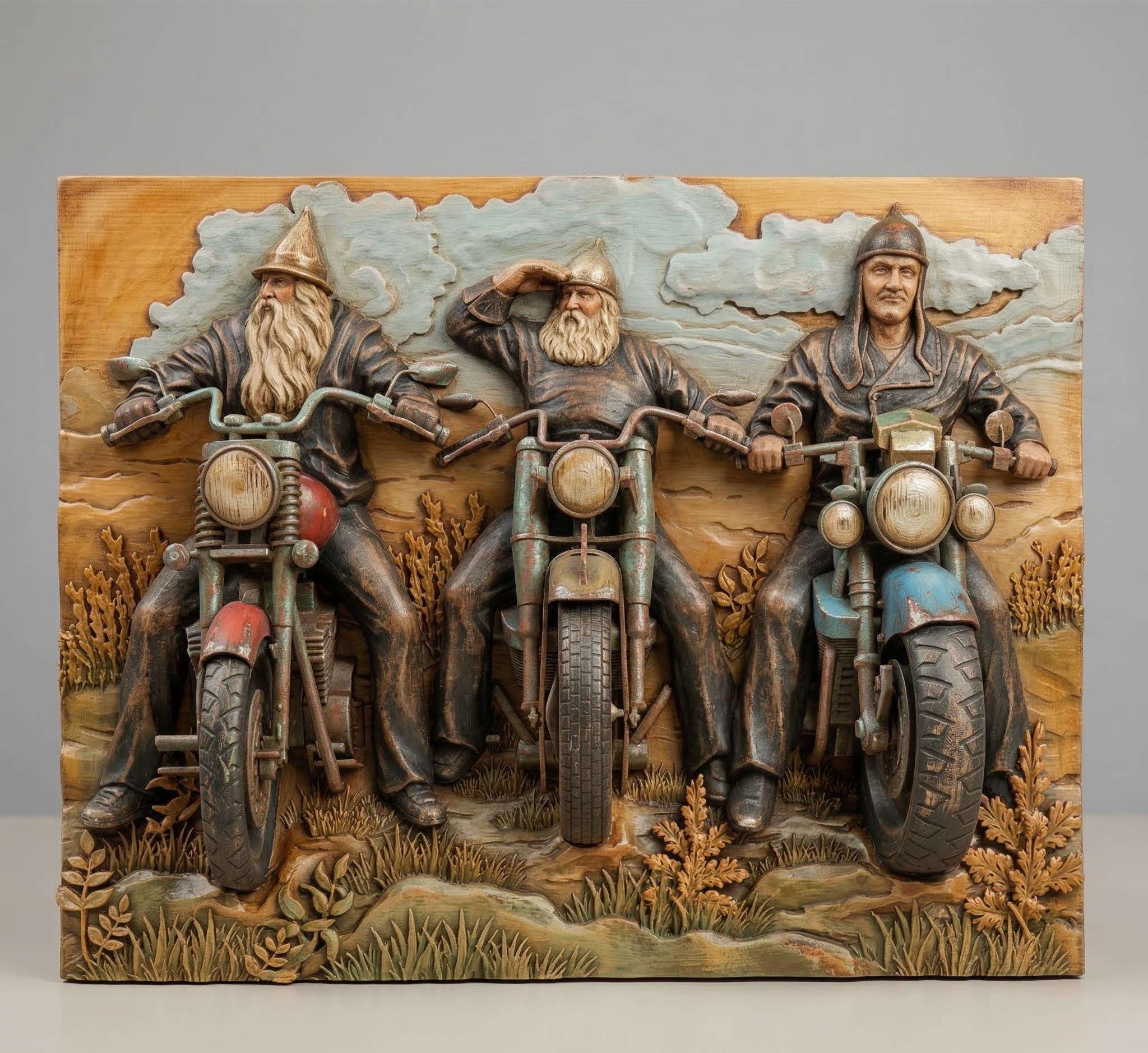Harley Davidson Wood Carving - Etsy