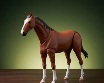 Flexi Articulated Horse STL | 3D High Detail Jointed Animal Figure (STL Download)