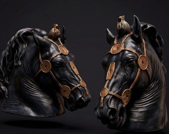 Modèle 3D de tête de cheval : fichier d'impression numérique