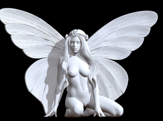 Butterfly Fairy 3D STL Model | High Detail Fantasy Figurine (Digital Download)