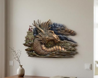 3D Dragon & Castle STL Model: For 3D Printing
