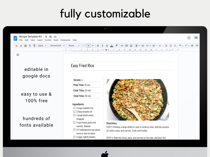 Recipe Template Cookbook Template Recipe Google Docs Recipe Book