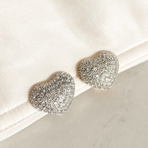 Vintage Carolee Crystal Heart Earrings | Vintage Carolee Jewelry