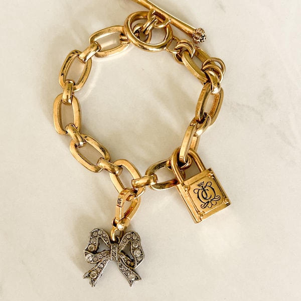 Vintage Juicy Couture Gold-tone Charm Bracelet