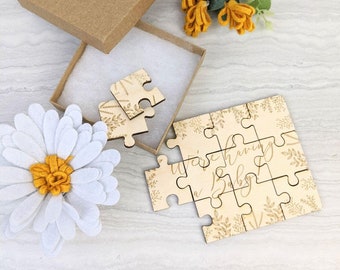 Pregnancy announcement wooden engraved puzzle, we're having a baby puzzle