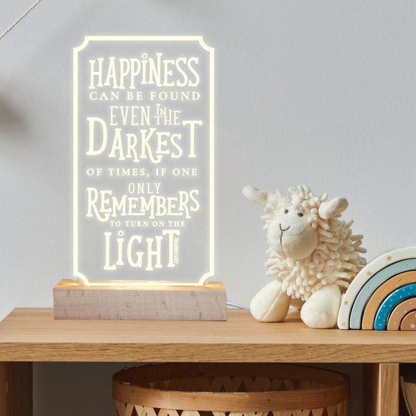 Das Glück leuchtet in der Dunkelheit HP Zitat LED-Licht, Schreibtischlampe, LED-Usb-Licht