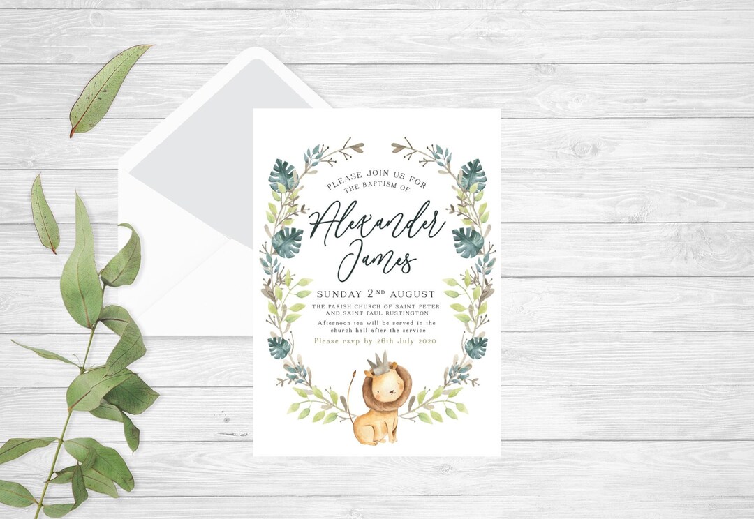 Printable Christening Party Invitation Printable Pdf Party Etsy