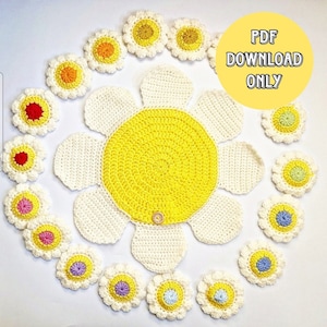 Flower Memory Game - OROGINAL Crochet Pattern ONLY - Instant Download, Educational Game, preschool game, englisch crochet pattern