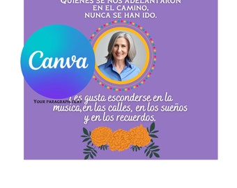 Dia de los Muertos Ljus Wrap Canva Redigerbar