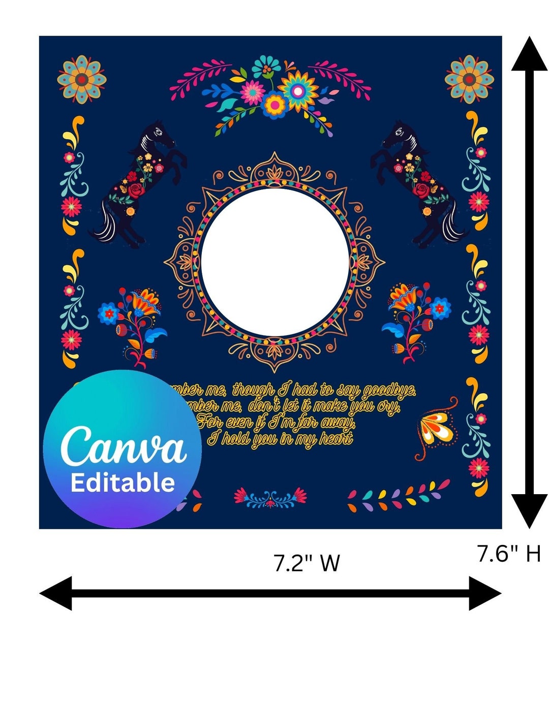 Dia De Los Muertos Candle Wrap Canva Editable Etsy