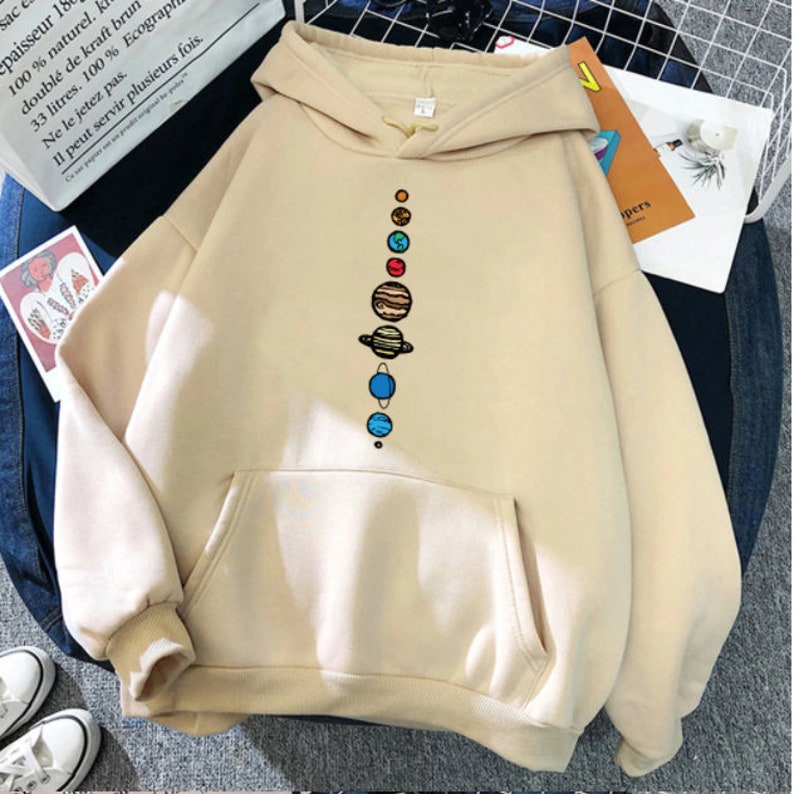 Nine Planet Solar System Hoodie, Pullover 