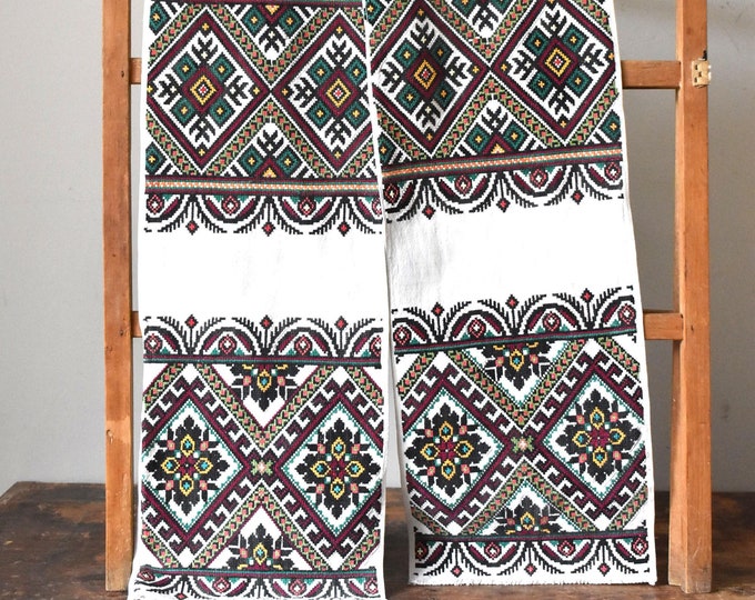 Vintage Embroidered Cloth from The Ukrainian Carpathians