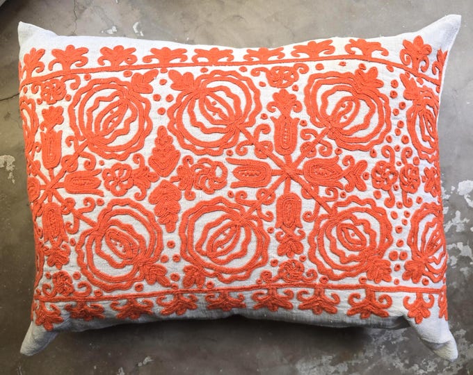 Vintage Embroidered Cushion Cover. 2 avail