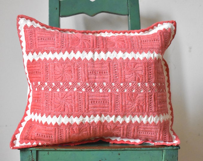 Antique Transylvanian Embroidered Cushion Cover