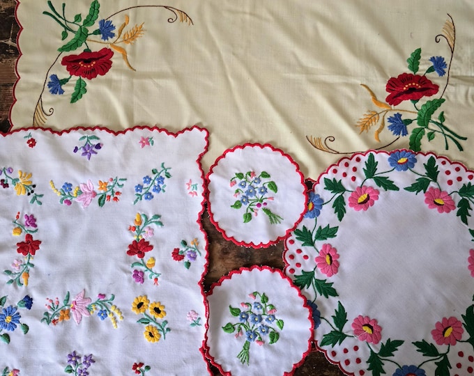 Collection of Embroidered Table Top Pieces