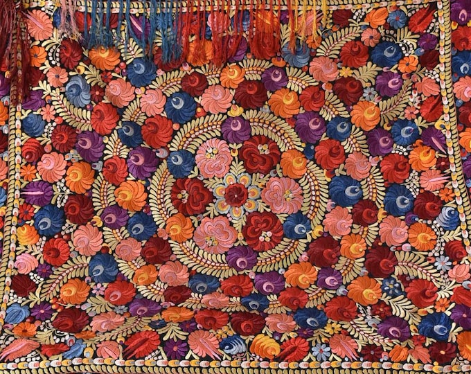 Antique Matyo Embroidered  Panel