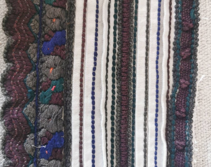 Vintage Romanian  Embroidered Skirt Border