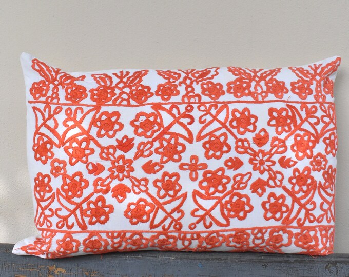 Vintage Hungarian Embroidered Cushion Cover
