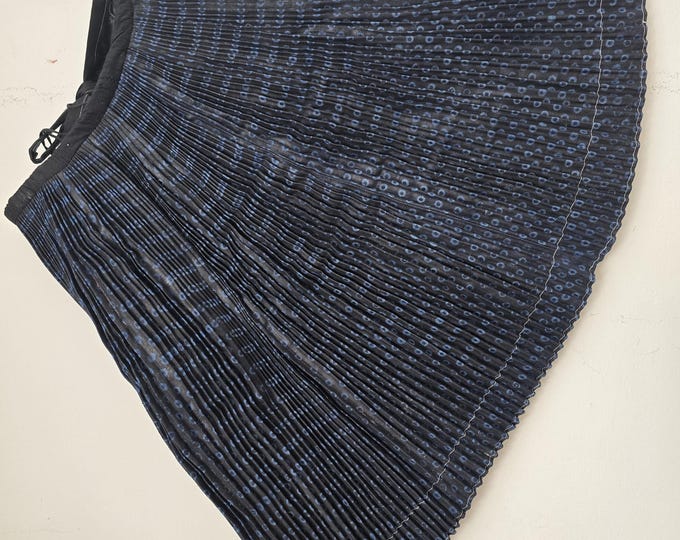 Vintage Slovakian  Block Printed, Indigo Dyed Folk Skirt