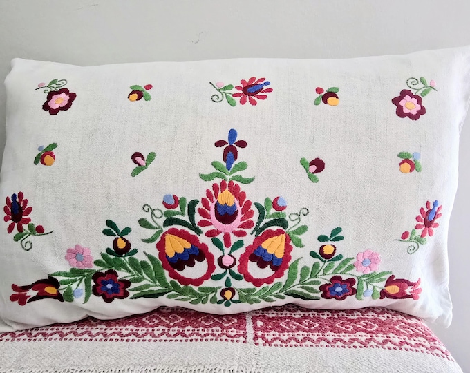 Cushion Cover from Vintage Hungarian Embroidery.