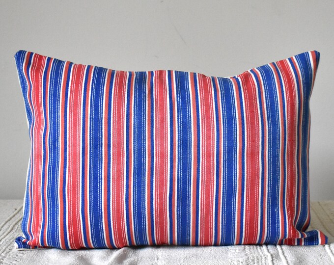 Vintage Ticking Cushion Cover / hemp / ticking/ Hungarian