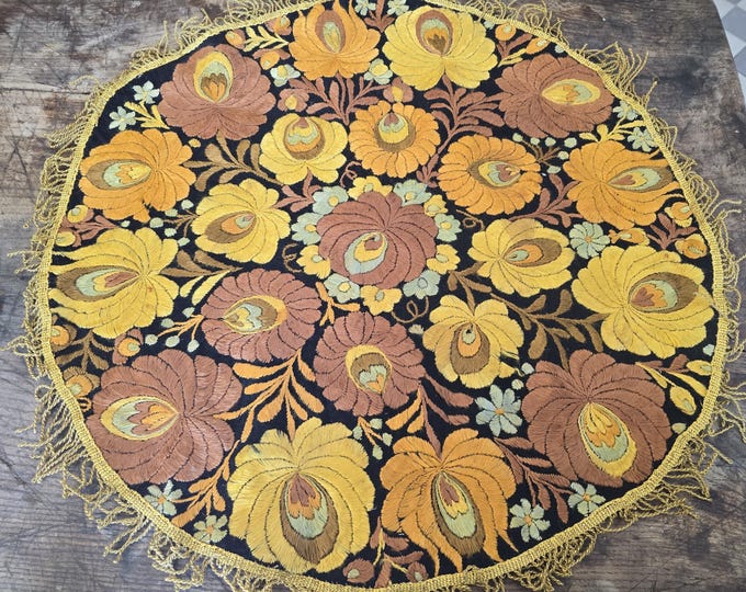 Antique Matyo Embroidered Table cloth