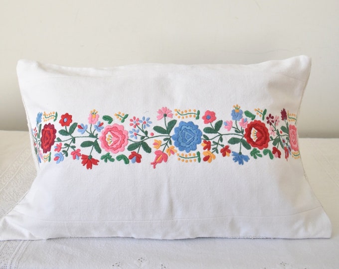 Cushion Cover from Hungarian Embroidered Cloth