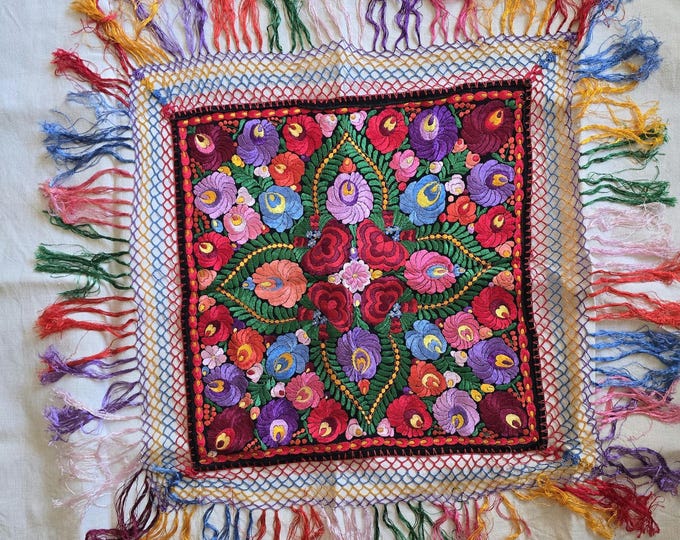 Antique Matyo Embroidered Table cloth