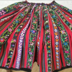 Vintage Woven and Embroidered Romanian Skirt, 3 metres of fabric