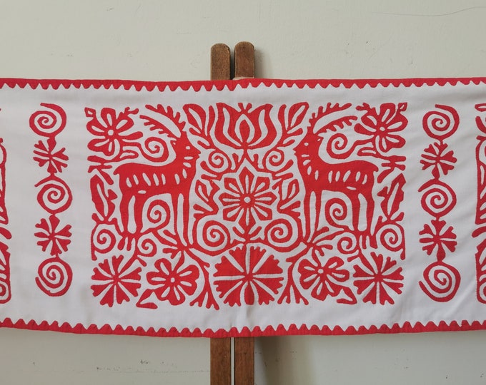 Vintage  Hand Appliqued Hungarian ( Buzsak)  Panel