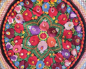 古いハンガリーの民芸マチョー刺繍 D-92 cm / 36.2 インチ SKU-9966
