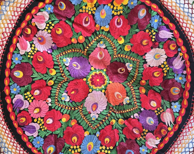 Antique Matyo Embroidered Table cloth