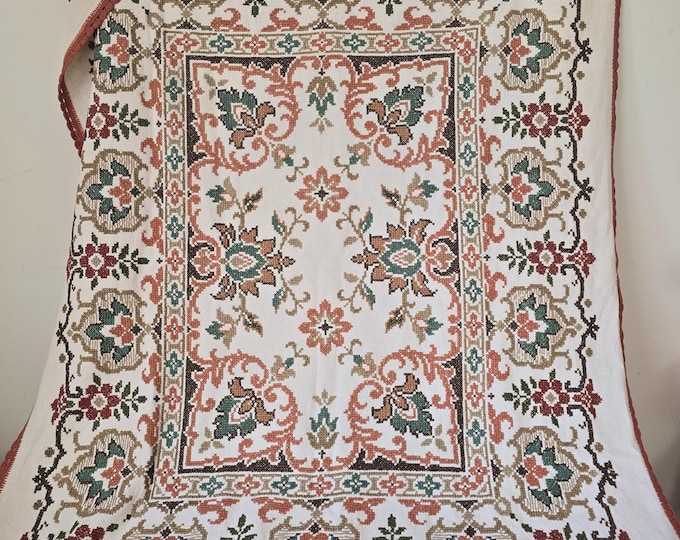 Antique Vintage Hungarian Embroidered Tablecloth 160x130cm