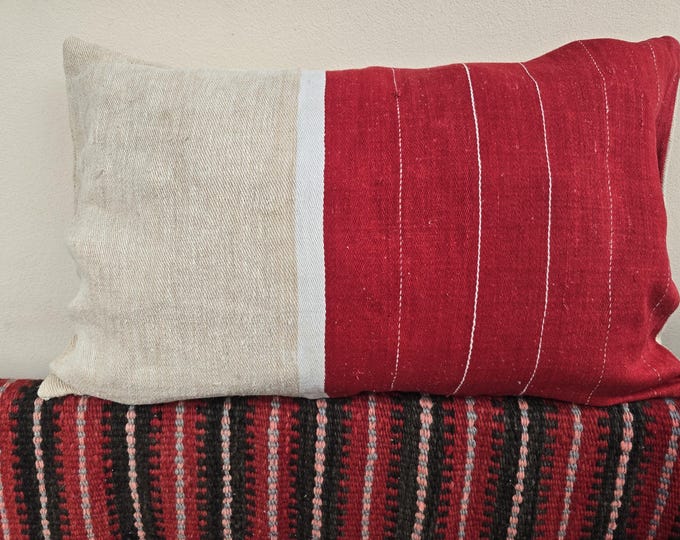 Cushion Cover from Antique Home Woven Transylvanian Cloth